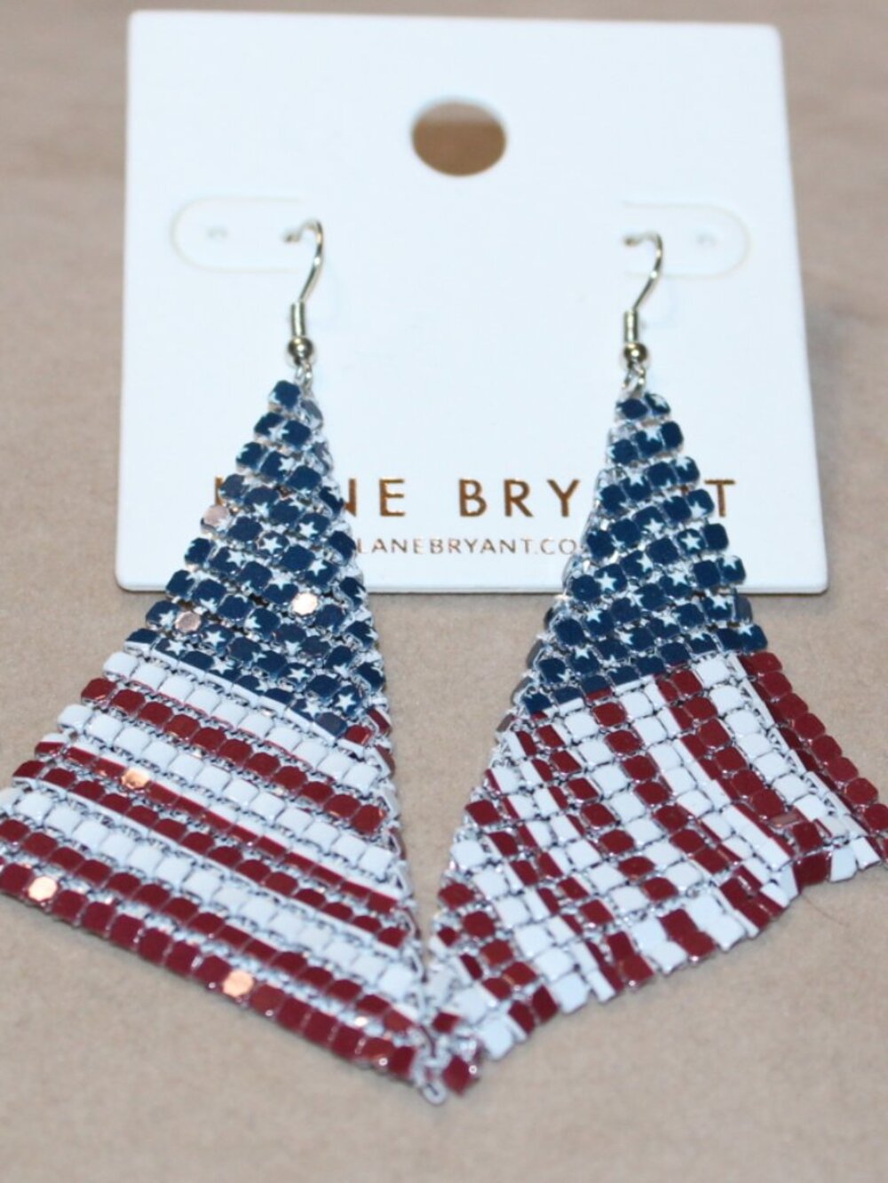 NWT Lane Brynat Flag dangle earrings. NICE! - Picture 4 of 7